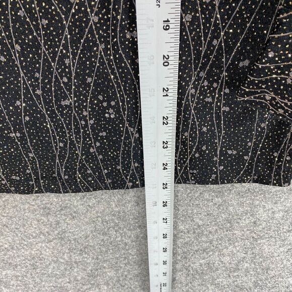 Metaphor Blouse Women L Large Black Striped V-Neck Long Sleeve Pullover Casual - Picture 8 of 9